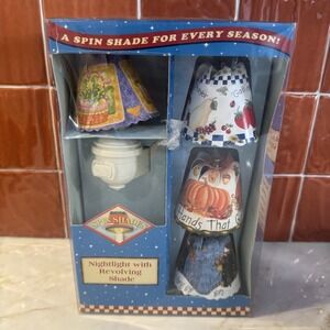 Spin Shades Magical Night Light Revolving Four Seasons Shade Country Decor